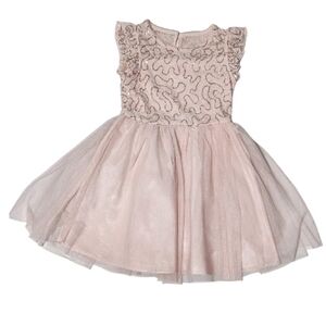 Pink Cat & Jack Girl Princess Dress with Gold Details size M (7/8)